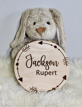 Load image into Gallery viewer, Boho Baby Boy Announcement Sign