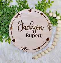 Load image into Gallery viewer, Boho Baby Boy Announcement Sign
