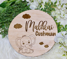 Load image into Gallery viewer, Boho Baby Boy Announcement Sign