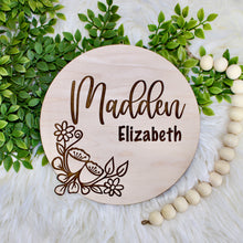 Load image into Gallery viewer, Boho Baby Girl Announcement Sign