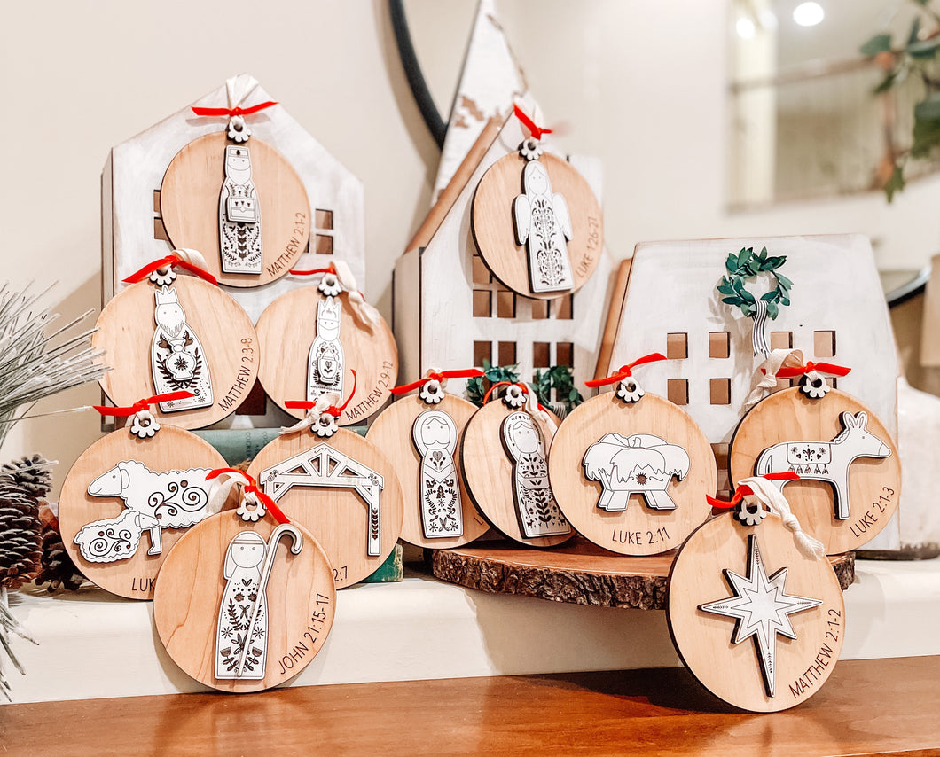 Christmas Countdown Nativity Ornaments