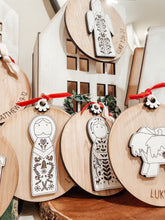 Load image into Gallery viewer, Christmas Countdown Nativity Ornaments
